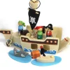 Small World Wooden Pirate Ship Playset with Figures & Accessories