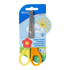 Westcott Yellow and Orange Left-handed Scissors (Pack of 12)