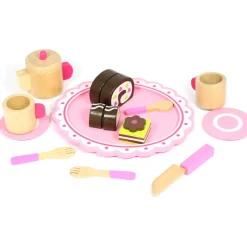 Wooden Afternoon Tea Set With Accessories Ideal for Pretend Play