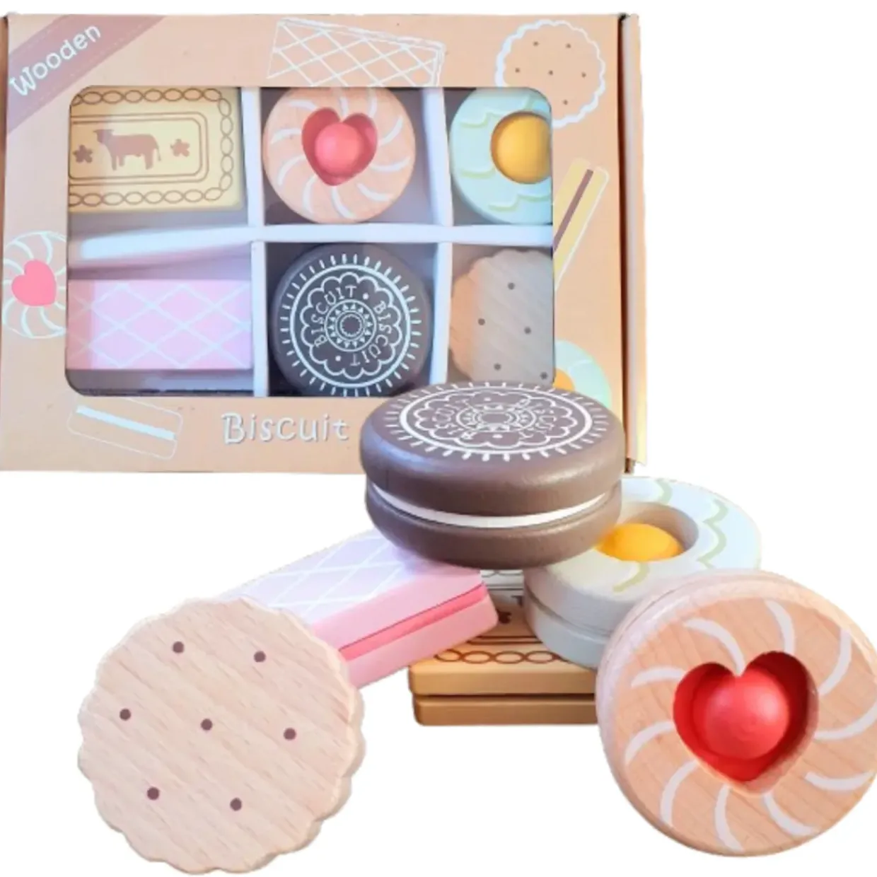 Wooden Biscuit Set