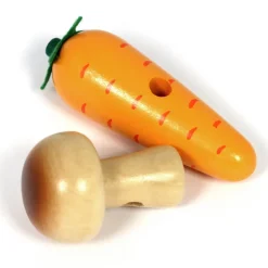 Wooden Fruit & Veg Threading & Lacing Set - 24PCS