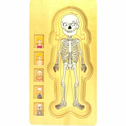WOODEN HUMAN BODY GIRL 5-LAYERED JIGSAW PUZZLE FOR FUN & LEARNING