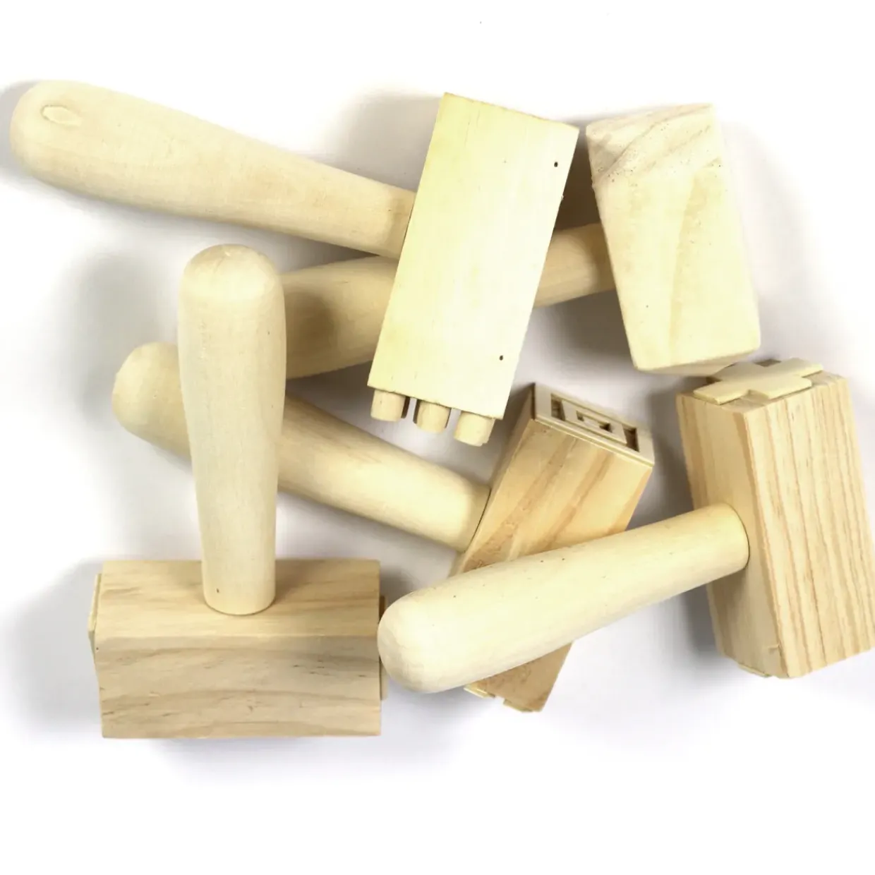 Wooden Pattern Hammers Set Of 5