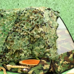 Woodland Green Camouflage Den Netting Fabric