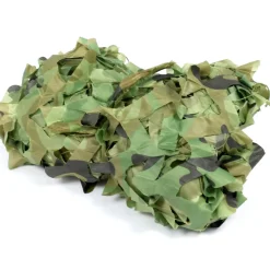 Woodland Green Camouflage Den Netting Fabric